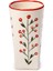 Xmas Cherry Berry Kırmızı Grissini Bardağı Seramik Uzun Kupa 2