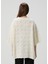 Antila Krem Bukle Dokulu Oversize Triko 4