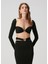 Maja Siyah Crop Bluz 1