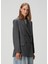 Koyu Gri Kruvaze Yün Blazer 3