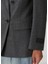 Koyu Gri Kruvaze Yün Blazer 5