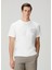 Beyaz Kontrast Baskılı T-Shirt 1