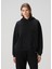 Siyah Kapüşonlu Logolu Sweatshirt 1