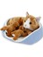 Sepette Yavrulu Kedi Peluş Oyuncak 21 cm 1
