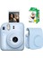 Instax Mini 12 Mavi Fotoğraf Makinesi + 20'li Film ve Deri Çanta Hediye Seti 1