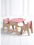 Cotable Pembe Ahşap Çocuk Masa Takımı 3