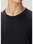 Regular Fit Siyah Basic T-Shirt 5