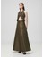 Heidi Haki Payetli Maksi Abiye Elbise 1
