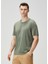 Regular Fit Yeşil Basic T-Shirt 3