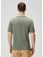 Regular Fit Yeşil Basic T-Shirt 4