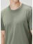 Regular Fit Yeşil Basic T-Shirt 5