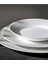 Beyaz Gri Zik Zak Porselen Yemek Tabağı 2