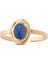 Lisa Gold Lacivert Doğal Taş Altın Kaplama Çelik Kadın Yüzük 2