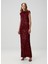 Moullen Bordo Payetli Maxi Elbise 3