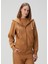 Kahverengi Kapüşonlu Sweatshirt 3