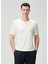 Regular Fit Kırık Beyaz Basic T-Shirt 2