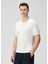 Regular Fit Kırık Beyaz Basic T-Shirt 3