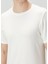 Regular Fit Kırık Beyaz Basic T-Shirt 5