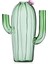 Desert Plants Yeşil Kaktüs Formlu Cam Sürahi 1