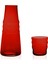 Zuma Kırmızı Cam Bardaklı / El Yapımı Başucu Sürahisi 1