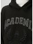 Siyah Kapüşonlu Taşlı Logolu Sweatshirt 5