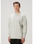 Açık Gri Logo Detaylı Sweatshirt 3