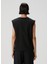 Oversized Siyah Yün Yelek 5