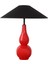 Didi Lamp Kırmızı Siyah Ahşap Abajur 1