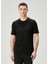 Regular Fit Siyah Logo Nakışlı T-Shirt 1