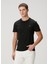 Siyah Logo Nakışlı Basic T-Shirt 3