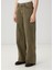 Haki Wide Leg Jean Pantolon 4