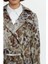 Leopar Desenli Kahverengi Kısa Blazer Ceket 4