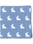 %100 Pamuk Mono Lapin Royal Blue Müslin Bebek Bakım Örtüsü 70 x 70 cm 1