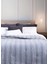 Striped Comfy Beyaz Gri Müslin Yorgan 2
