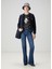 Mavi Taşlı Slouchy Jean Pantolon 1
