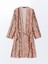 Yeni Sezon Şal Yaka Desenli Oversize Kadın Kimono 5