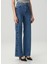Pekin Mavi Flared Jean Pantolons 3