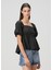 Lenie Siyah Peplum Bluz 3