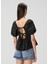 Lenie Siyah Peplum Bluz 4