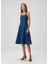 Roboli Lacivert Midi Denim Elbise 1