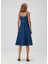 Roboli Lacivert Midi Denim Elbise 4