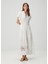 Roitine Ekru Maksi Elbise 2