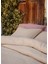 Damask Nougat %100 Pamuk Waffle Çift Kişilik Nevresim Kılıfı 200 x 220 cm 4