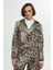 Leopar Desenli Kahverengi Kısa Blazer Ceket 5
