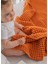 Turuncu %100 Pamuk Waffle Bebek Pike Örtü 90 x 120 cm 5