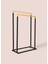 Siyah Metal Bambu Havlu Askılığı 4