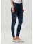 Illusion Luxe Koyu Mavi Skinny Jean Pantolon 2