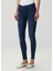 Illusion Luxe Koyu Mavi Skinny Jean Pantolon 3
