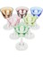 Colorblocked 6li Kristal Şarap Kadeh Seti 1