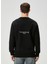 Siyah Logo Detaylı Sweatshirt 4